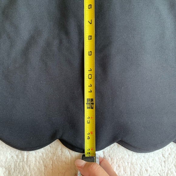 NWT Black Topshop Stretch Scalloped Skirt - Picture 9 of 9
